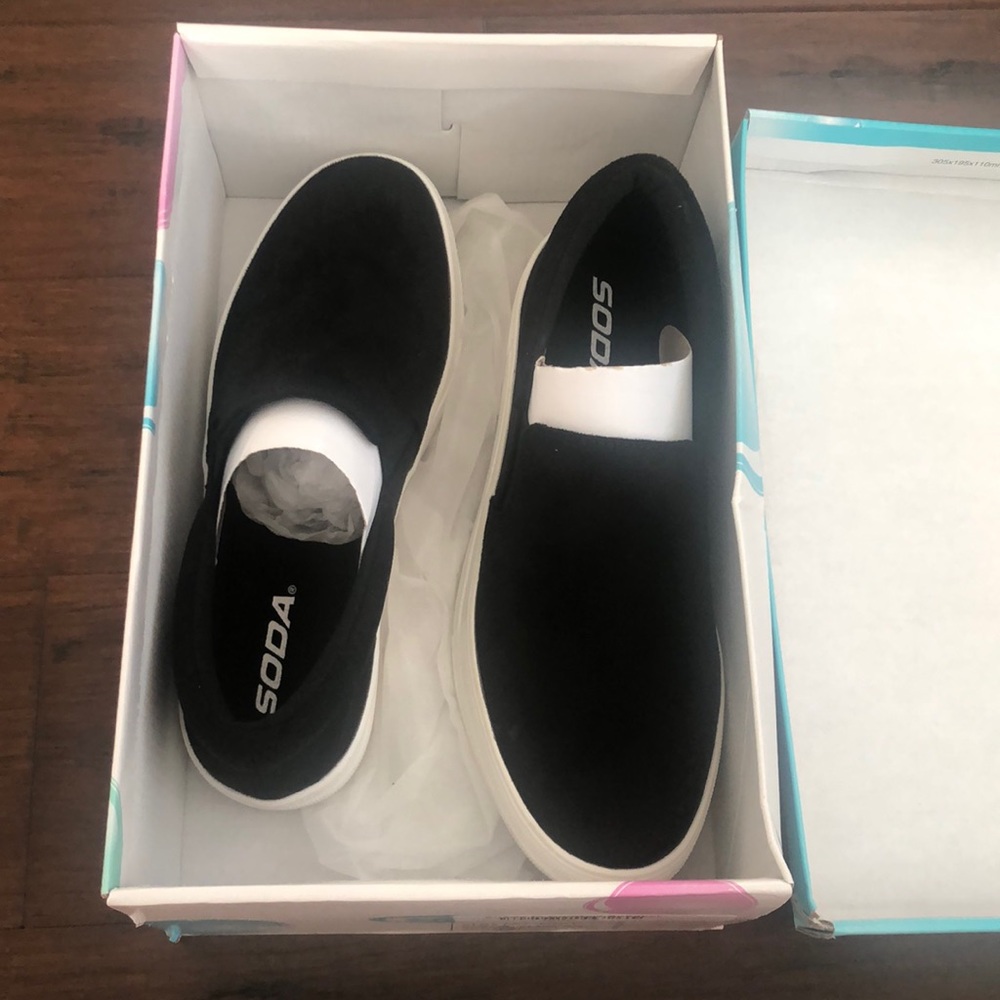 NWT Suede slip ons